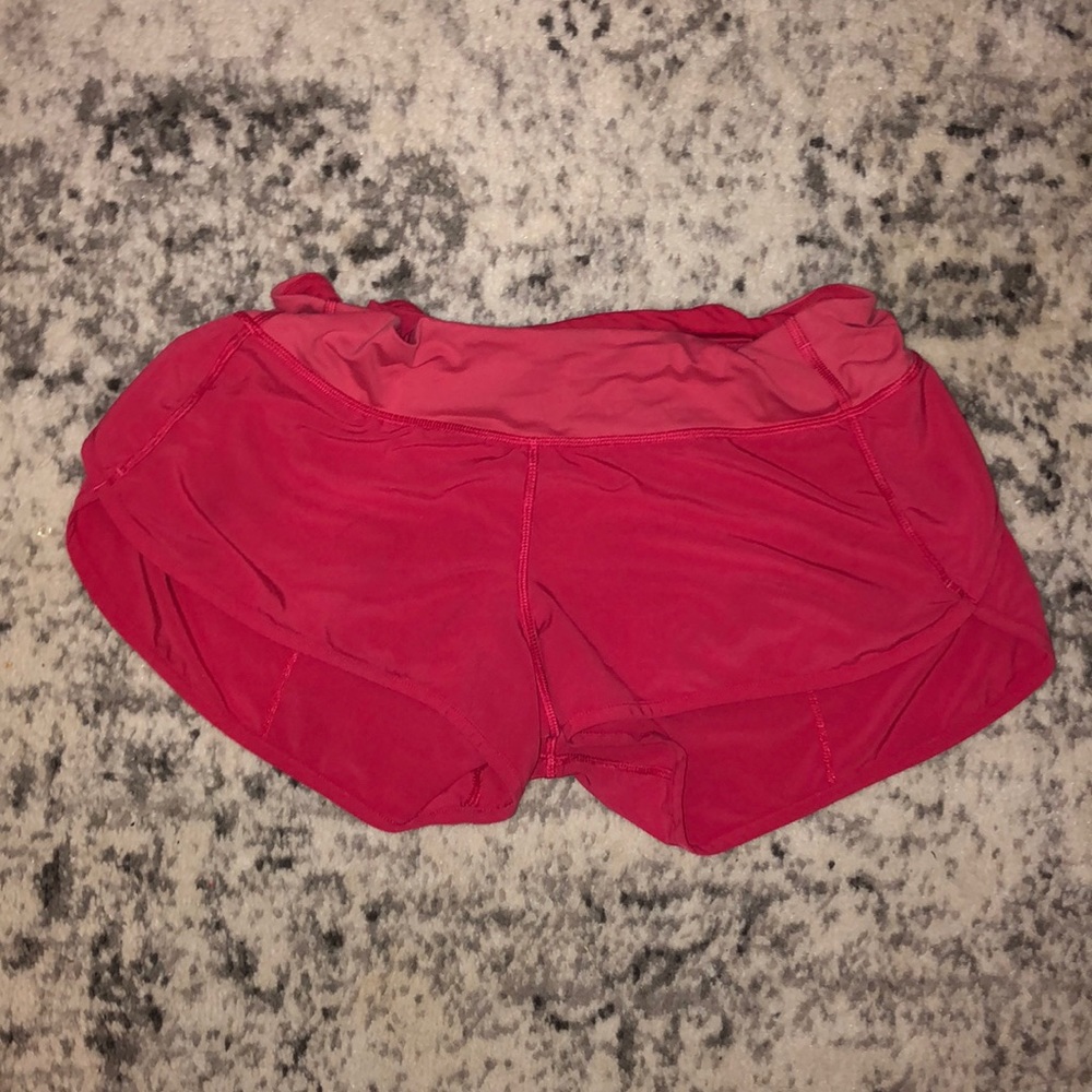 pink luluemon speed up short 2.5